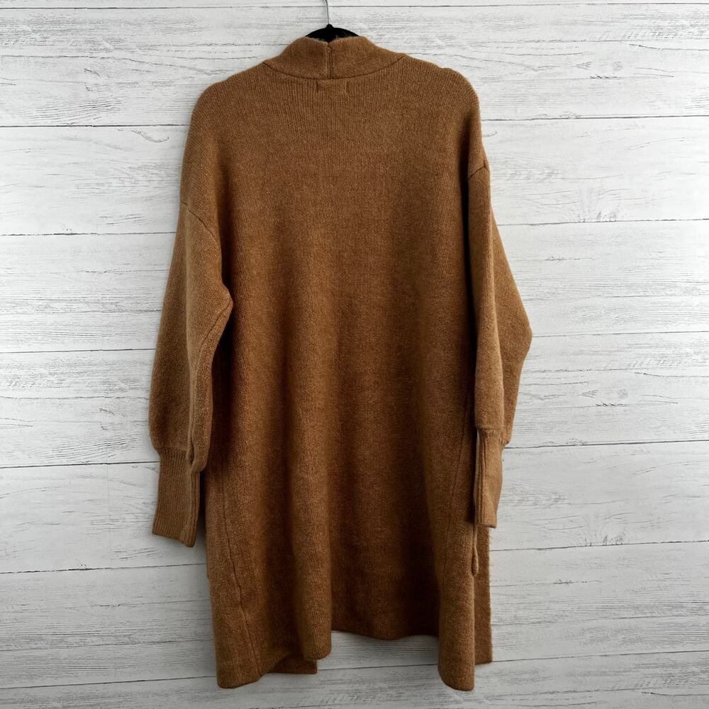 &Merci NWT Camel Long Sleeve Longline Pocket Cardigan Size L - Picture 2 of 9